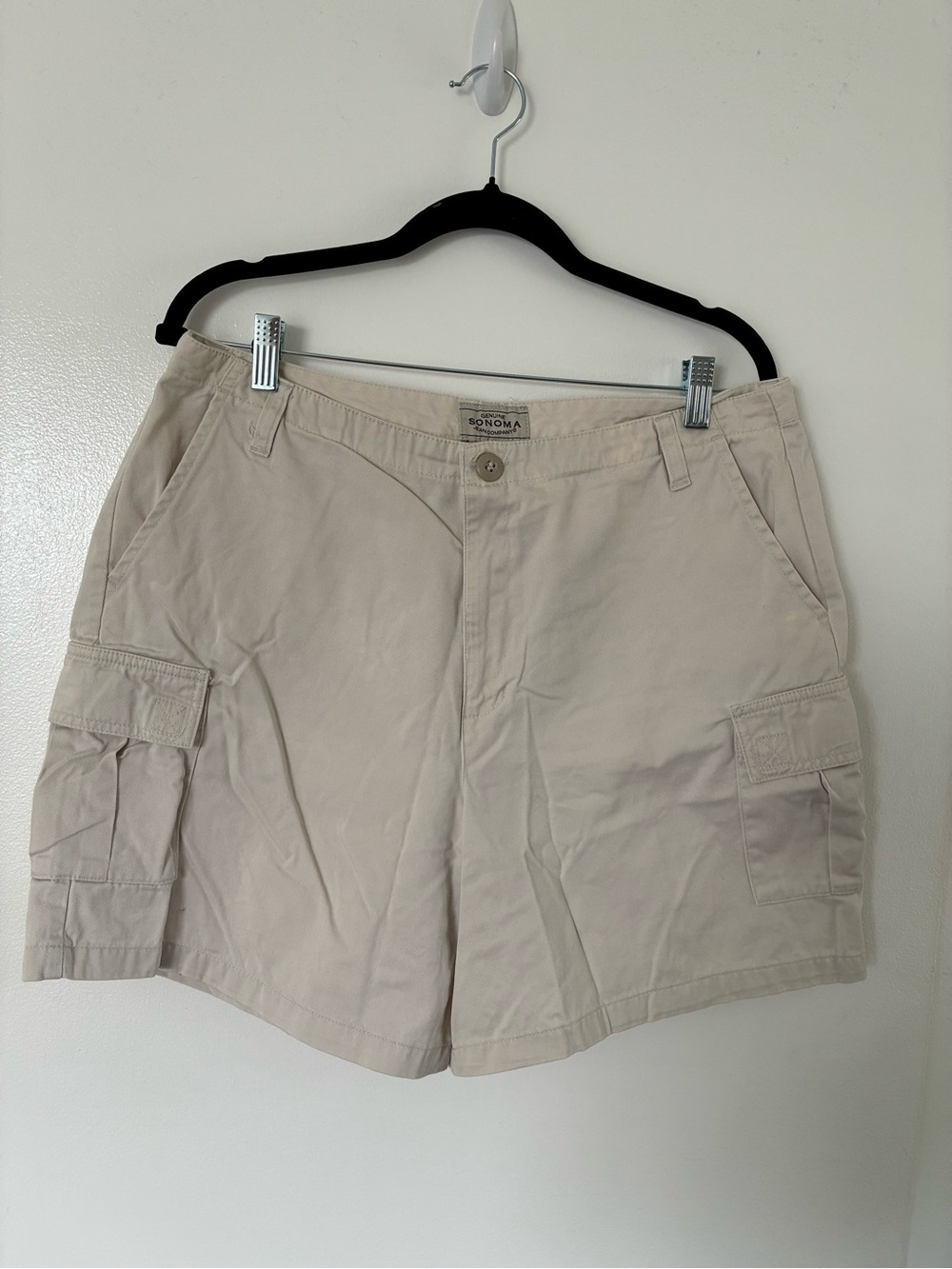 Sonoma Neutral Beige Cotton Shorts